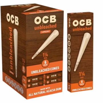 OCB Unbleached Cones - 1 1/4 24pk