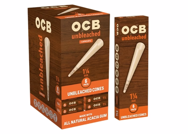 OCB Unbleached Cones - 1 1/4 24pk