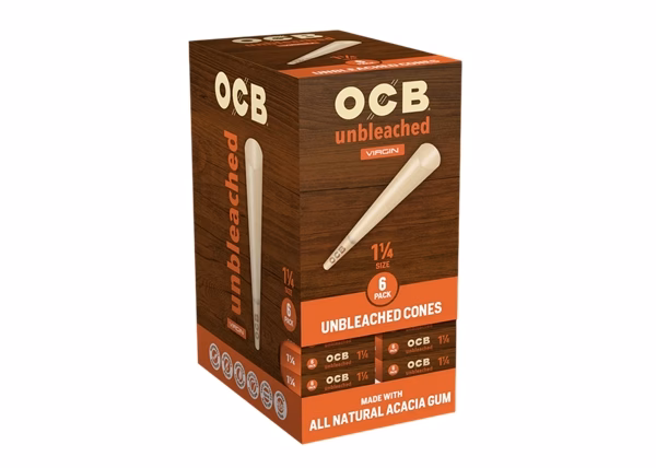 OCB Unbleached Cones - 1 1/4 24pk