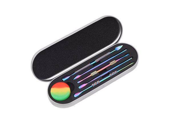 4ct Rainbow Dabber Set with Silicone Jar