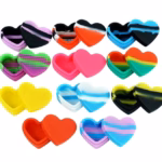 Silicone Heart Shape Stash Jars 38pk