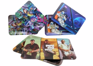 Small Metal Rolling Tray with Magnetic Lid