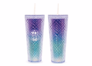 Dazzling 24oz Holographic Tumbler with Straw