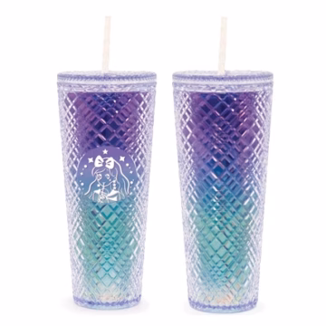 Dazzling 24oz Holographic Tumbler with Straw