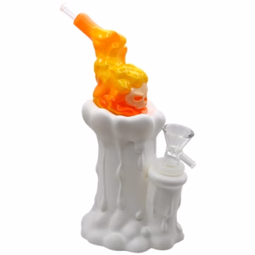 8" Candle Skull Light Up PVC Water Pipe