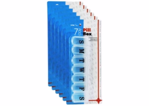 6ct 7 Day Pill Box Container
