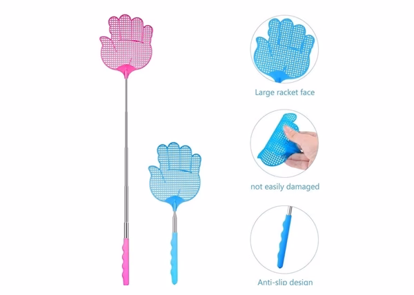 Giant Hand Shape Telescopic Fly Swatter 24pk