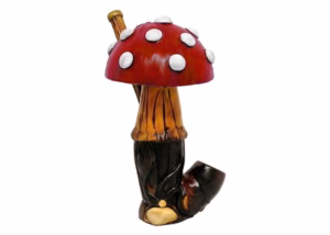 Pichincha Hand Crafted Medium Hand Pipe – Big Red Mushroom