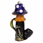 Pichincha Hand Crafted Medium Hand Pipe – Purple Shorty Mushroom