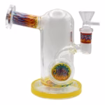 6" Wig Wag Reverse Art Shower Perk Water Pipe