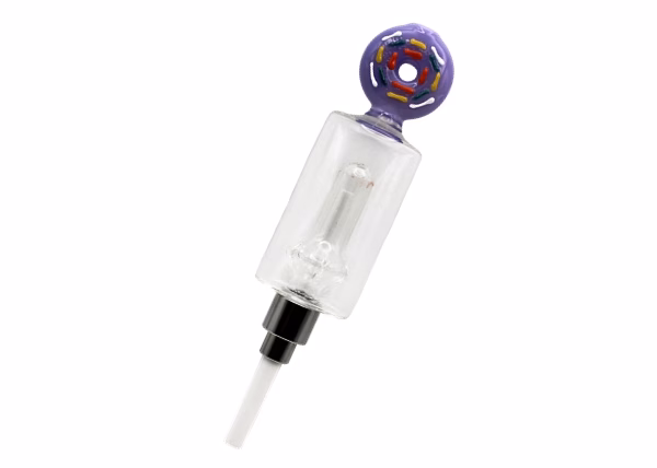 7" Dome Perk Donut Art Nectar Collector Straw