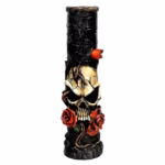 12″ Pichincha Hand Crafted Water Pipe – Sinister Rose Skull