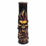 12″ Pichincha Hand Crafted Water Pipe – Flaming Skulls