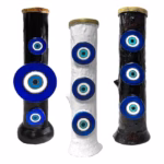 12″ Pichincha Hand Crafted Water Pipe – Nazar Evil Eye