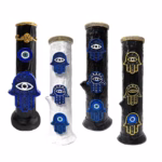 12″ Pichincha Hand Crafted Water Pipe – 3 Hamsa Hand