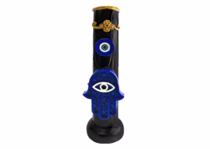 12″ Pichincha Hand Crafted Water Pipe – 3 Hamsa Hand