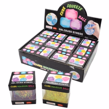 Cube Squeeze Ball Stress Reliever 12pk