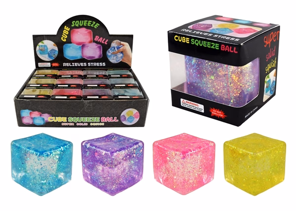 Cube Squeeze Ball Stress Reliever 12pk
