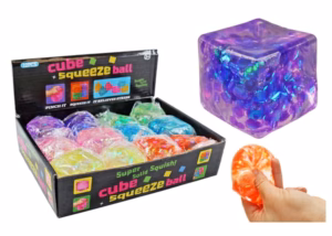 Cube Squeeze Ball Super Solid Squish 12pk