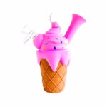 3ct 6" Silicone Art Ice Cream Water Pipe
