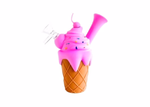 3ct 6" Silicone Art Ice Cream Water Pipe