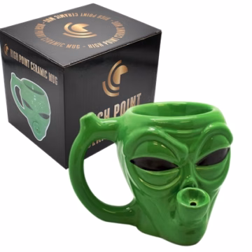 High Point Hand Pipe - Green Alien Mug