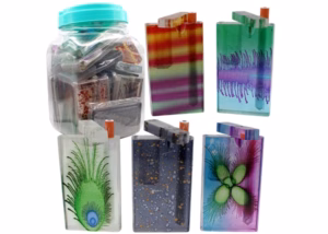 Acrylic 4" Dugout with Metal Bat Assortment 25pk
