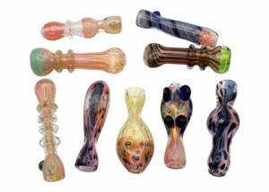 US-Made Fumed Design Chillum Hand Pipe Assortment 20pk
