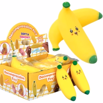 Decompression Toy Squishy Banana 12pk