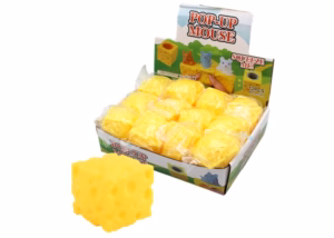 Cheese Cube Squishy Stress Ball 12pk