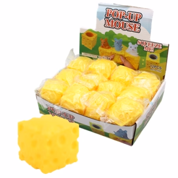 Cheese Cube Squishy Stress Ball 12pk