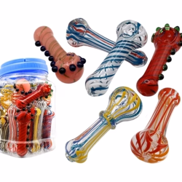 4" Assorted Design Basic Hand Pipe 30pk