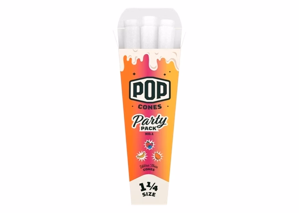 Pop Cones Ultra Thin - Party Pack Mixed Flavor Cones - 1 1/4 24pk