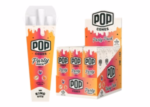 Pop Cones Ultra Thin – Party Pack Mixed Flavor Cones – King Size 24pk