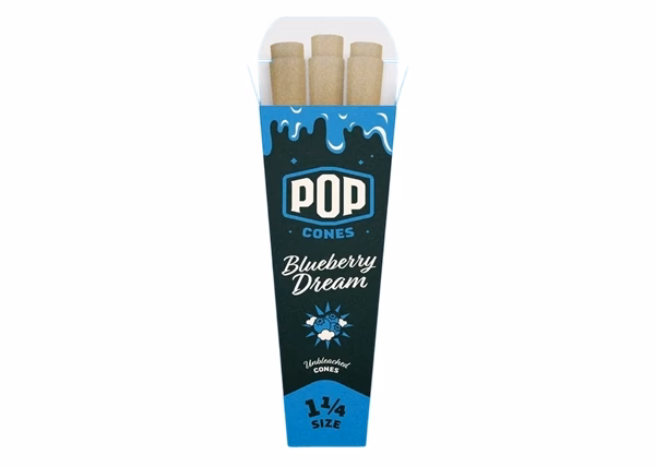Pop Cones 2.0 – Unbleached – Blueberry Dream – 1 1/4 24pk