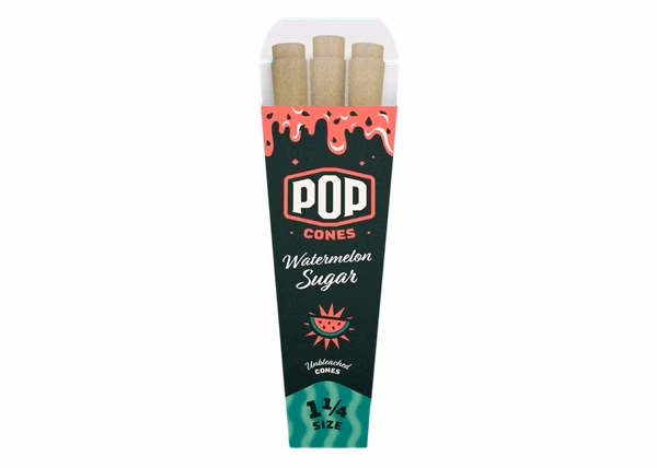 Pop Cones 2.0 – Unbleached – Watermelon Sugar – 1 1/4 24pk