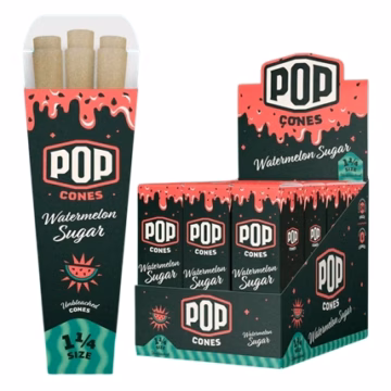 Pop Cones 2.0 – Unbleached – Watermelon Sugar – 1 1/4 24pk