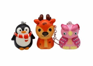 Squeeze Animals Squishy Keychain 12pk