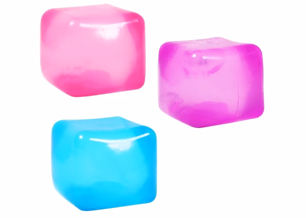 Squeez Ball Stretch Cube - Solid Color Design 12pk