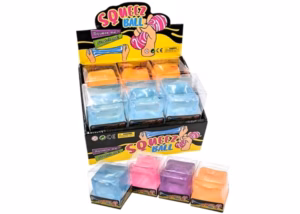 Squeez Ball Stretch Cube - Solid Color Design 12pk