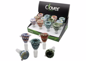 Clover Glass Fancy Latte Art 14mm Bowls 12pk