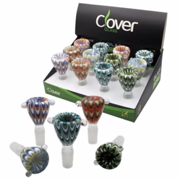 Clover Glass Fancy Latte Art 14mm Bowls 12pk