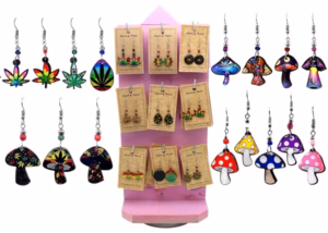 72pc Earring Display - Psychedelic Style