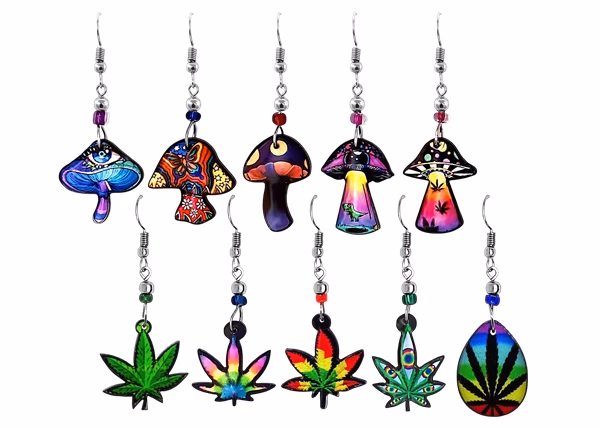72pc Earring Display - Psychedelic Style