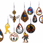 72pc Earring Display – Wood Style