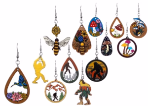 72pc Earring Display – Wood Style