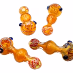 4ct 4" Heavy Gold Fumed Hand Pipe