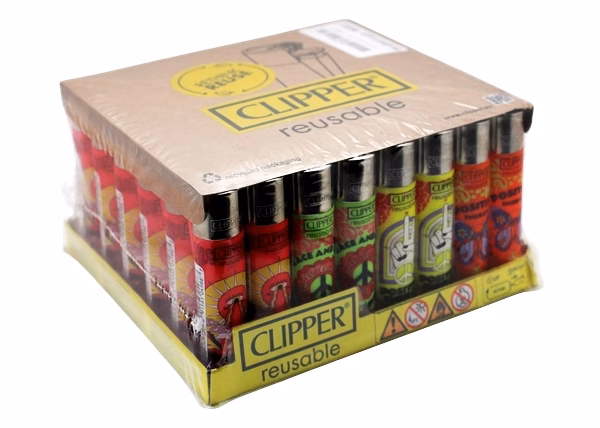 Clipper Lighter – Hippie 16 48pk