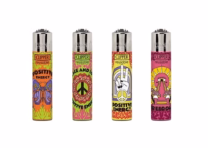Clipper Lighter – Hippie 16 48pk