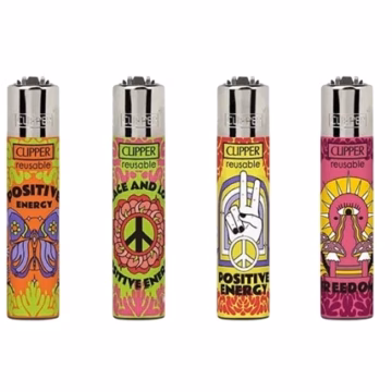 Clipper Lighter – Hippie 16 48pk